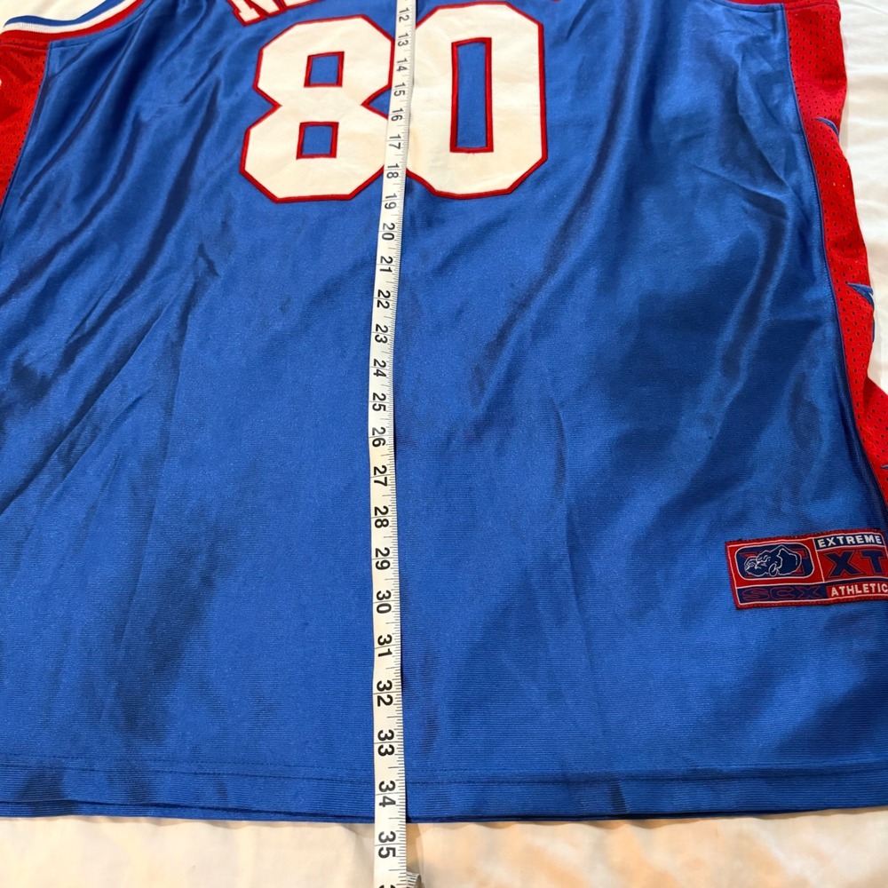 SCX Extreme XT Athletics New York‎ 80 Basketball Jersey Blue Red Mens 2X Vintage - Picture 7 of 8
